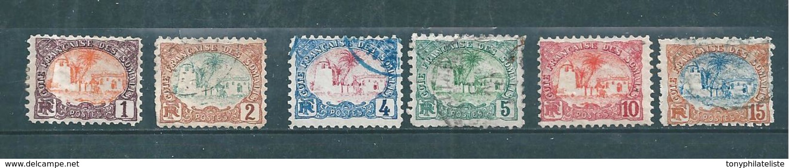 Colonies Timbres De Cote Des Somalis De 1902   N°37 A 42 Oblitérés (2 Neufs *) Cote 21€ - Nuovi