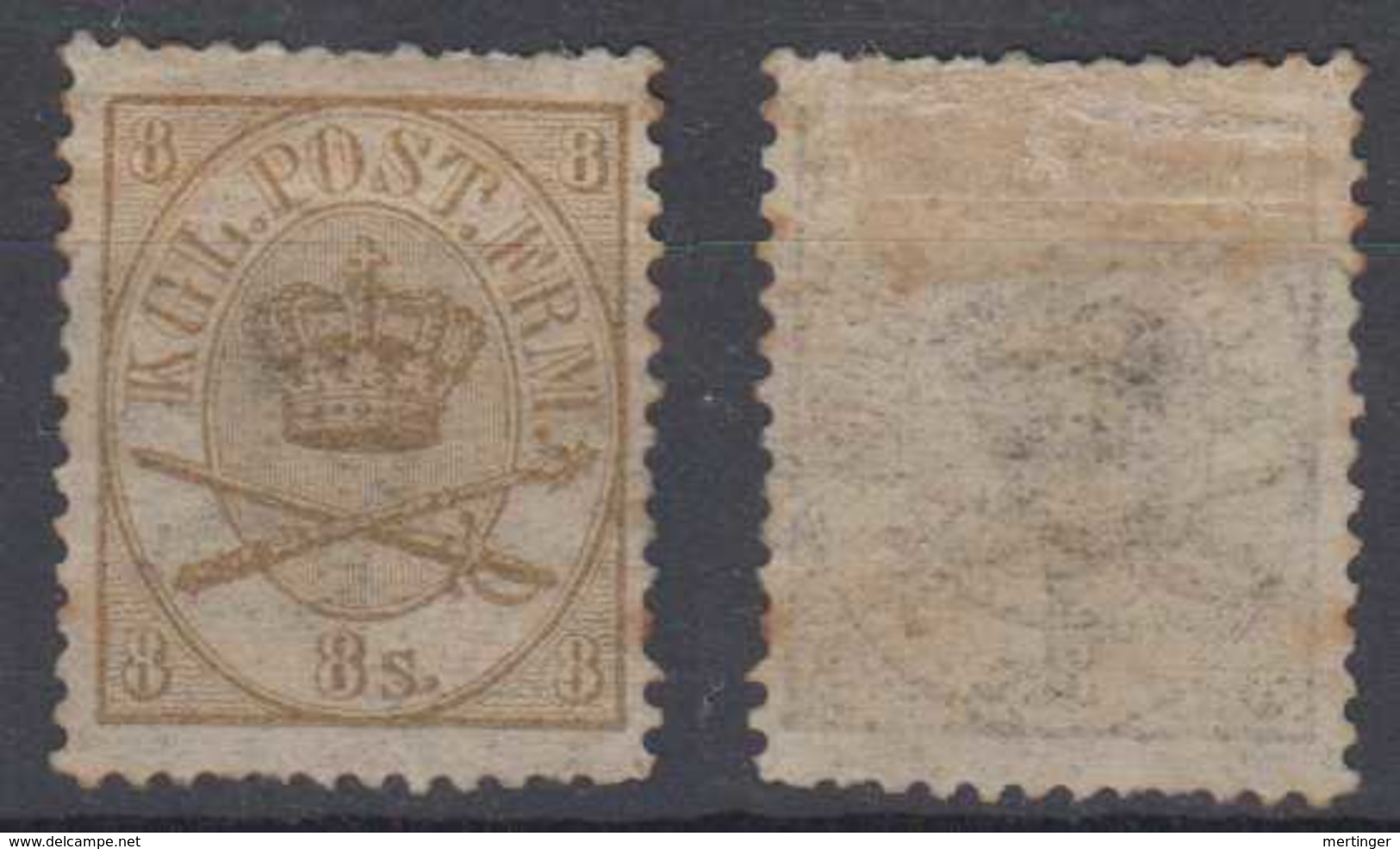 Dänemark Denmark Mi# 14 A * Mint 8S 1868 - Ungebraucht