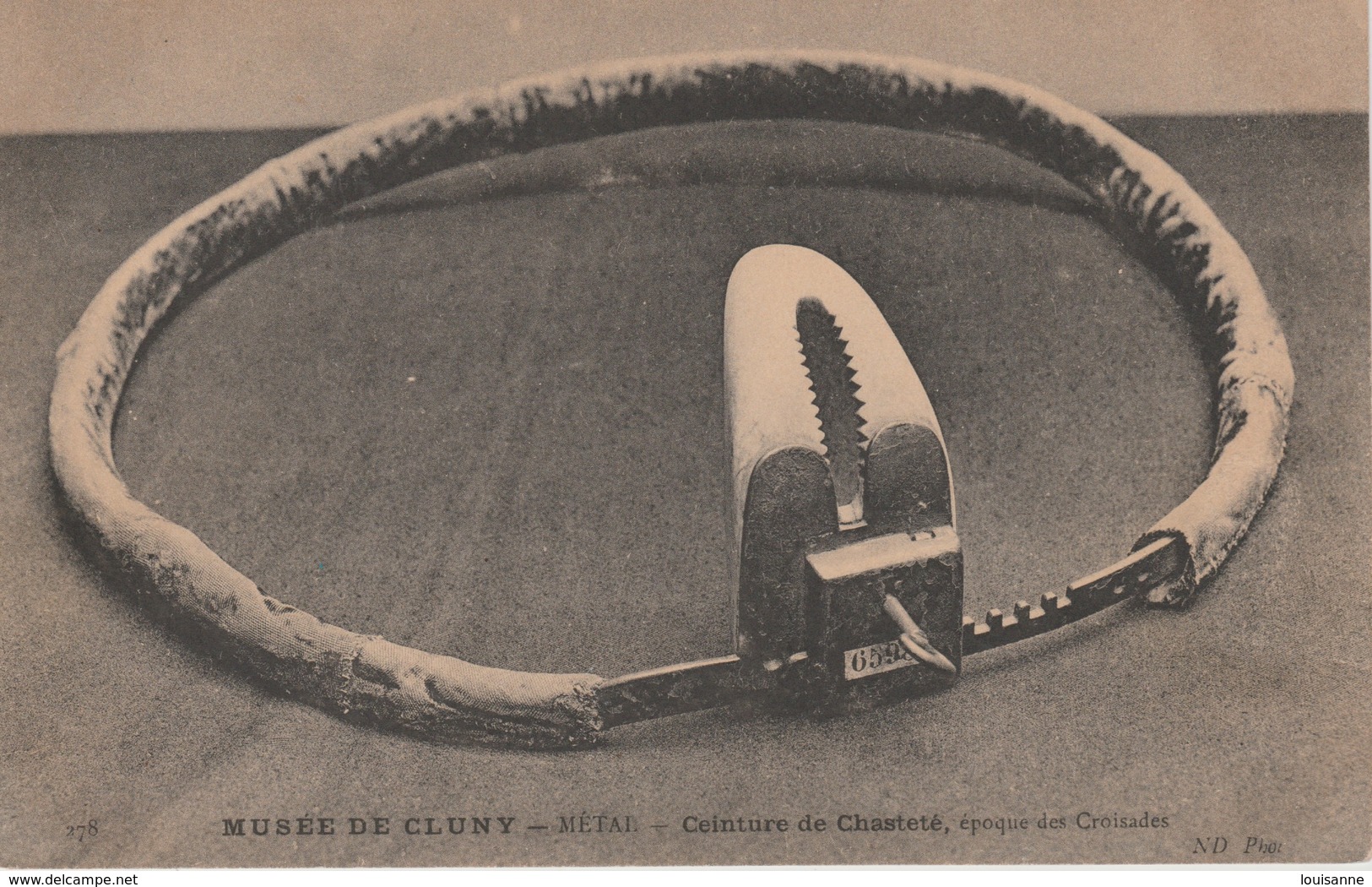 18 / 5 / 91     MUSÉE  DE  CLUNY  -( 75 )  -  MÉTAL -  CEINTURE  DE  CHASTETÉ, ÉPOQUE  DES  CROISADES - Musei