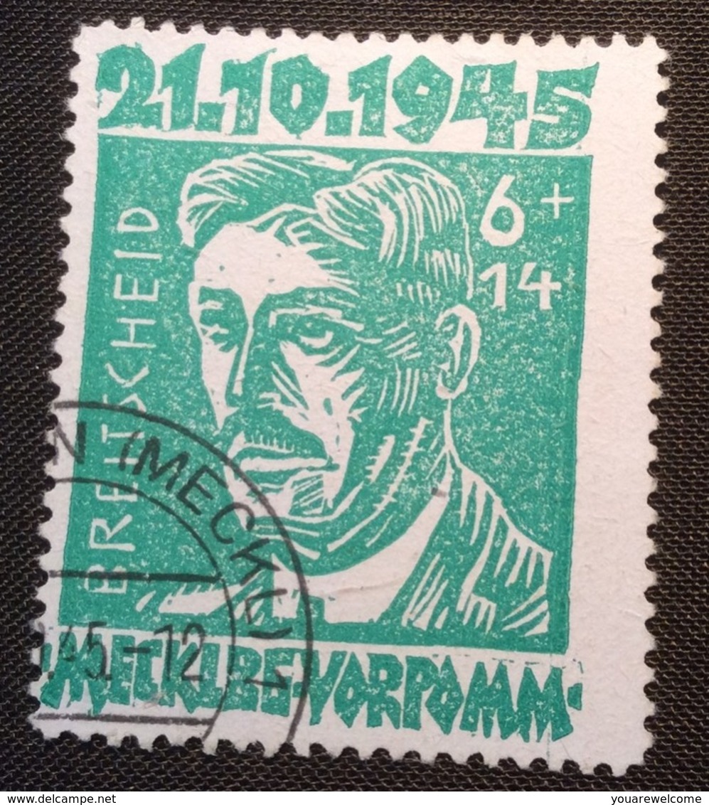 GEPR. KRAMP BPP: Mecklenburg-Vorpommern 1945 Mi 20a Gestempelt (SBZ WW2 Politics Faschismus 1939-45 Politique - Sonstige & Ohne Zuordnung