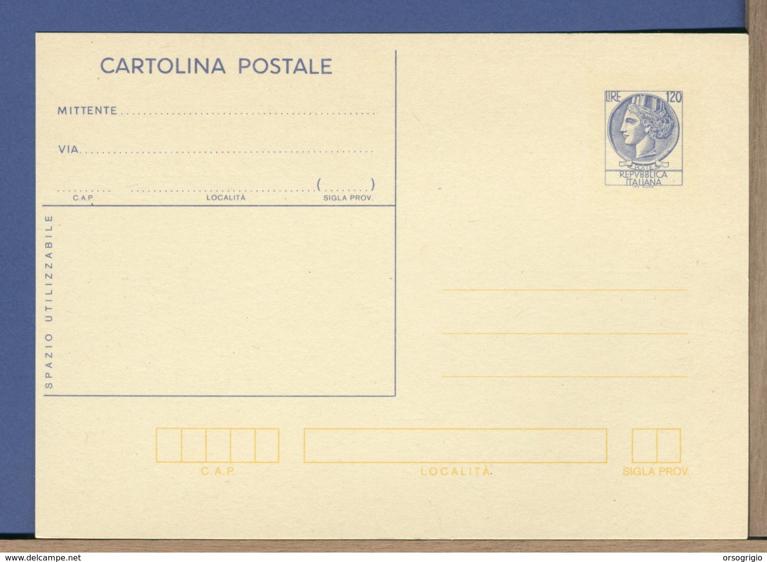 ITALIA - Cartolina CP - 1977 - SICARUSANA FLUORESCENTE Lire 120 - Interi Postali