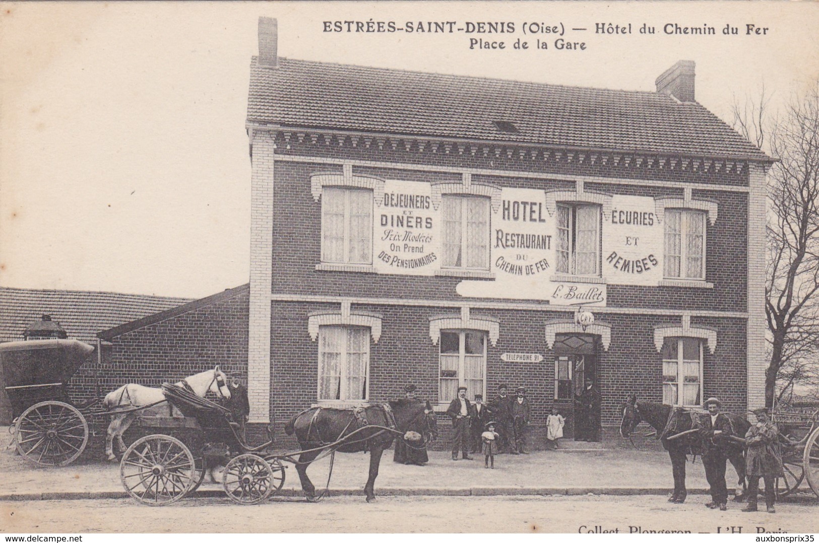 ESTREES SAINT DENIS - HOTEL DU CHEMIN DE FER - PLACE DE LA GARE - 60 - Estrees Saint Denis