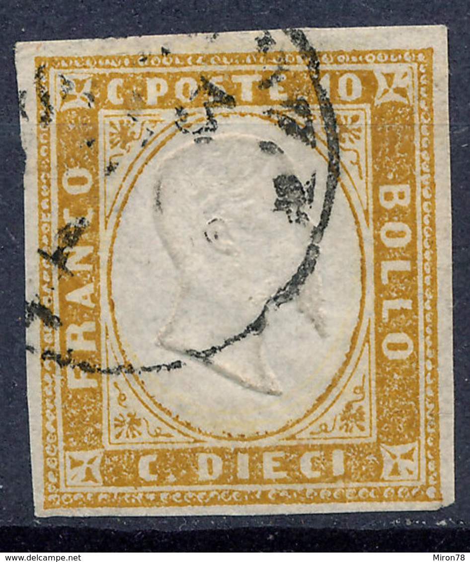 Stamp Italy Sardinia 1851-63? 10c Used Lot28 - Sardinia