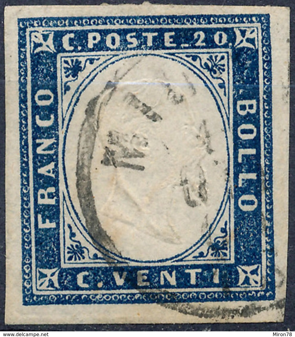 Stamp Italy Sardinia 1855-63 20c Used Lot41 - Sardinia