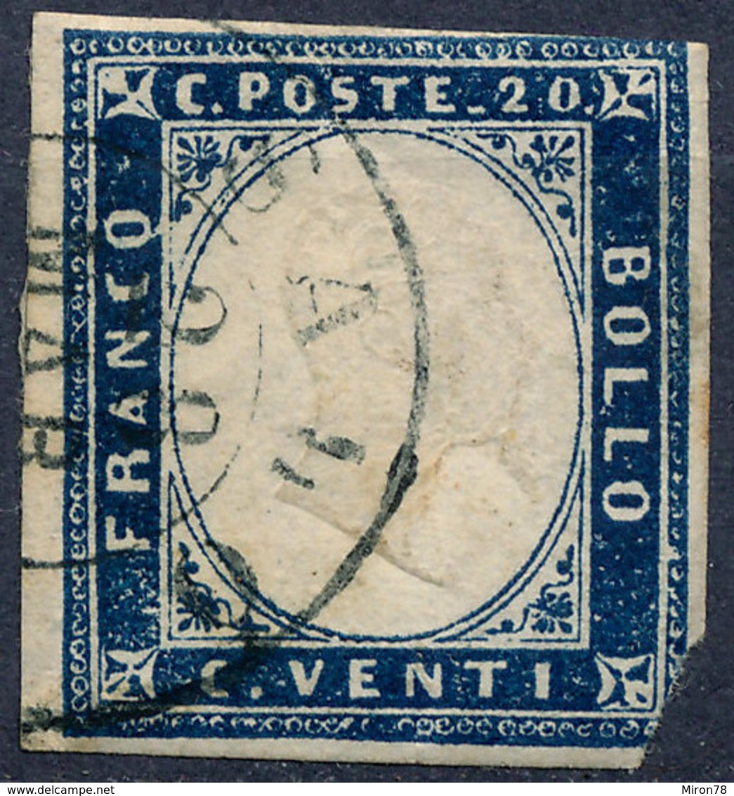 Stamp Italy Sardinia 1855-63 20c Used Lot45 - Sardinia