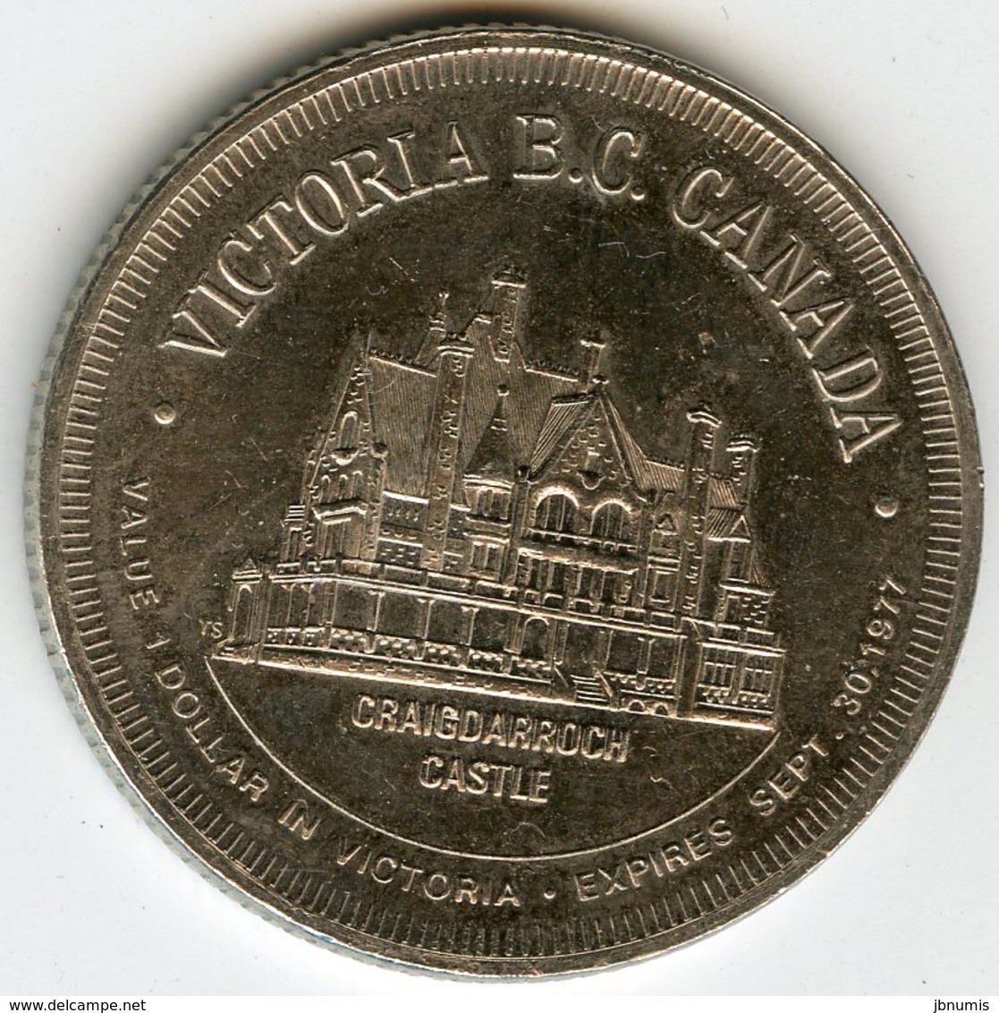 Médaille Jeton Canada 1 Dollar 1977 Victoria - Monétaires / De Nécessité