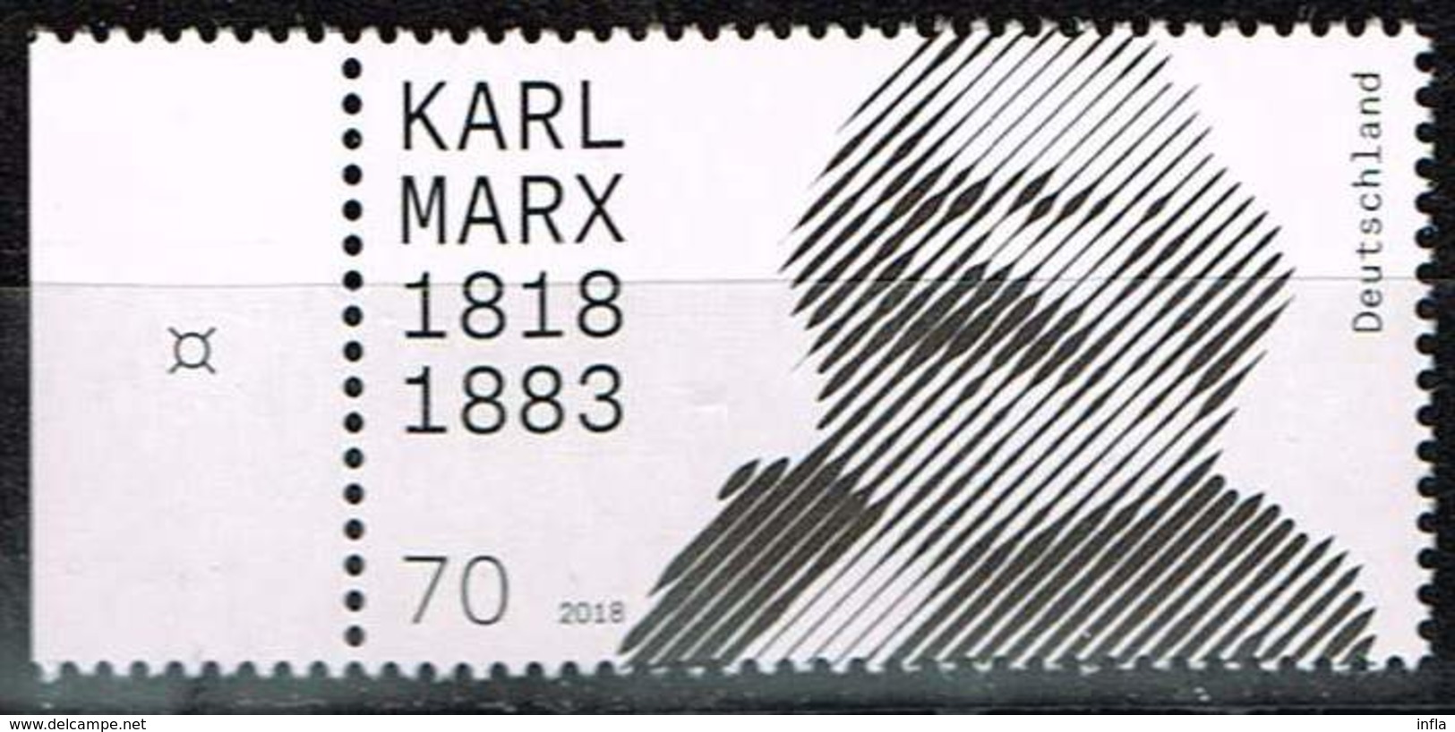 Bund 2018, Michel# 3384 **  200. Geburtstag Karl _Marx - Neufs