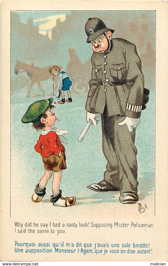 - Thèmes -ref-W946- Illustrateurs - Illustrateur  Mich - Policeman -série Ces Coquins D Enfants N°5 - Michievous Kids - - Mich