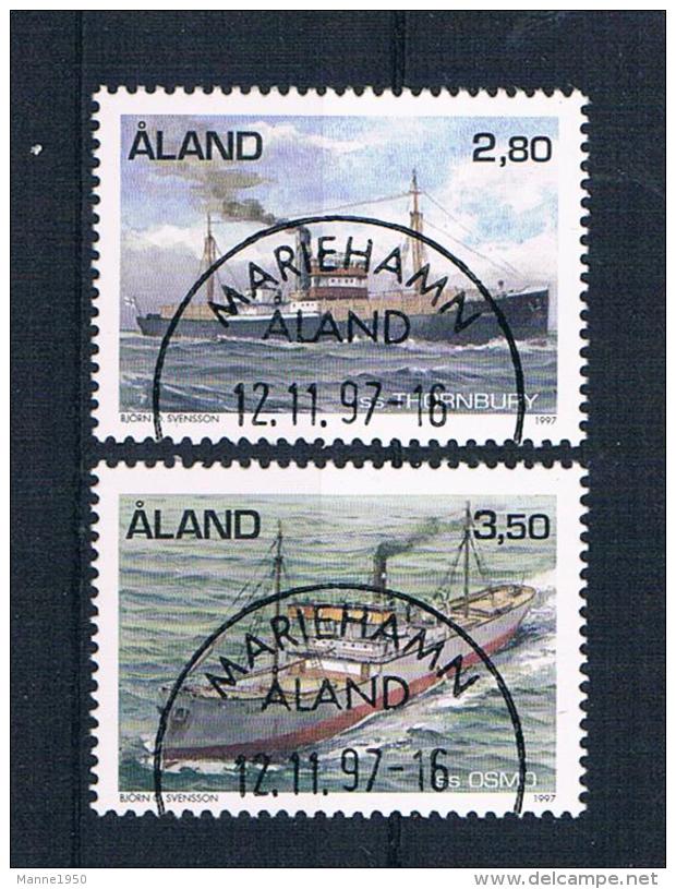 Aland 1997 Schiffe Mi.Nr. 131/32 Kpl. Satz Gestempelt - Aland