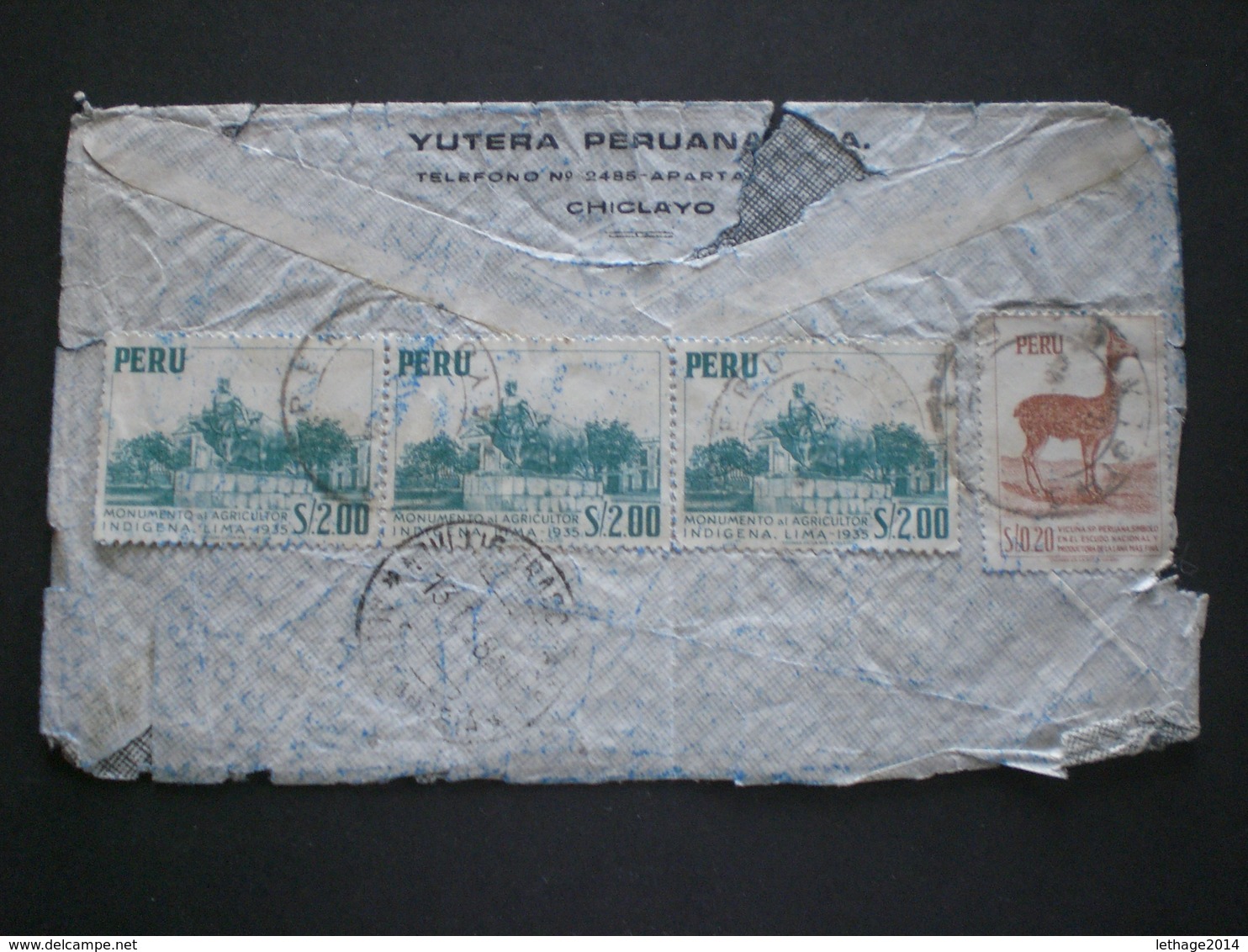 PEROU PERU COVER AIRMAIL 1973 CHICLAYO PERU TO NOVI LIGURE ITALY  RRR - Peru