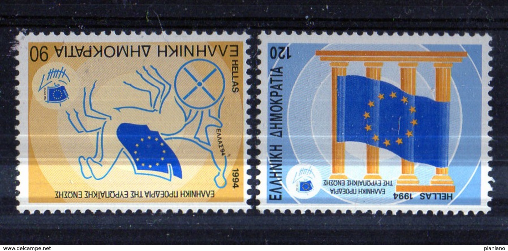 PIA  -  GRECIA  -  1994  : Presidenza Greca Dell' Unione Europea  (YV 1844-45) - Neufs