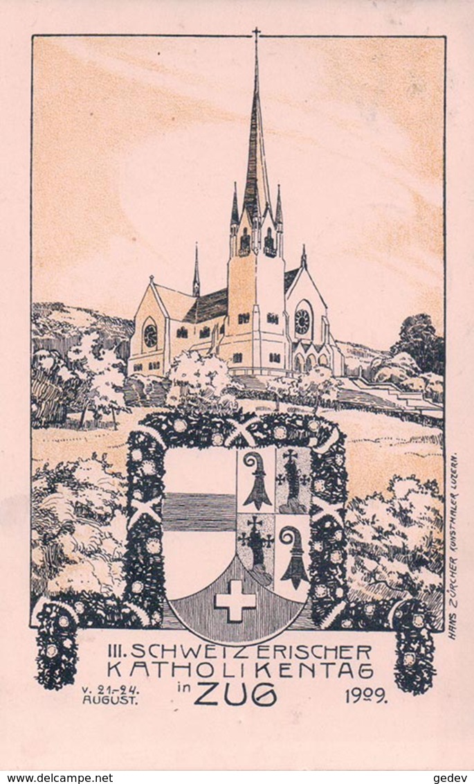 Zug, III. Schweizerischer Katholikentag 1909, Litho (22.8.1909) - Risch-Rotkreuz