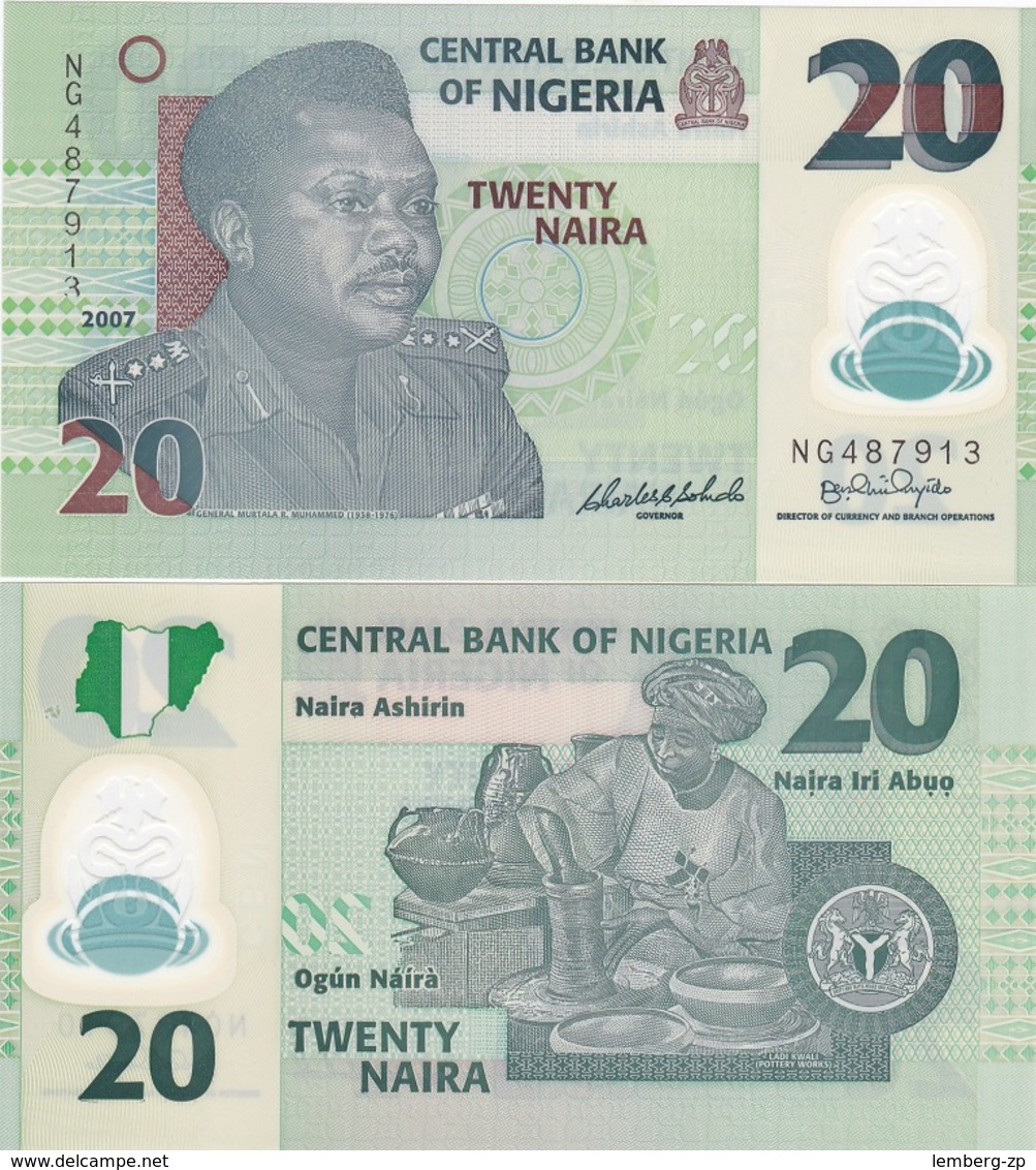 Nigeria - 20 Naira 2007 UNC 6 Digits Lemberg-Zp - Nigeria