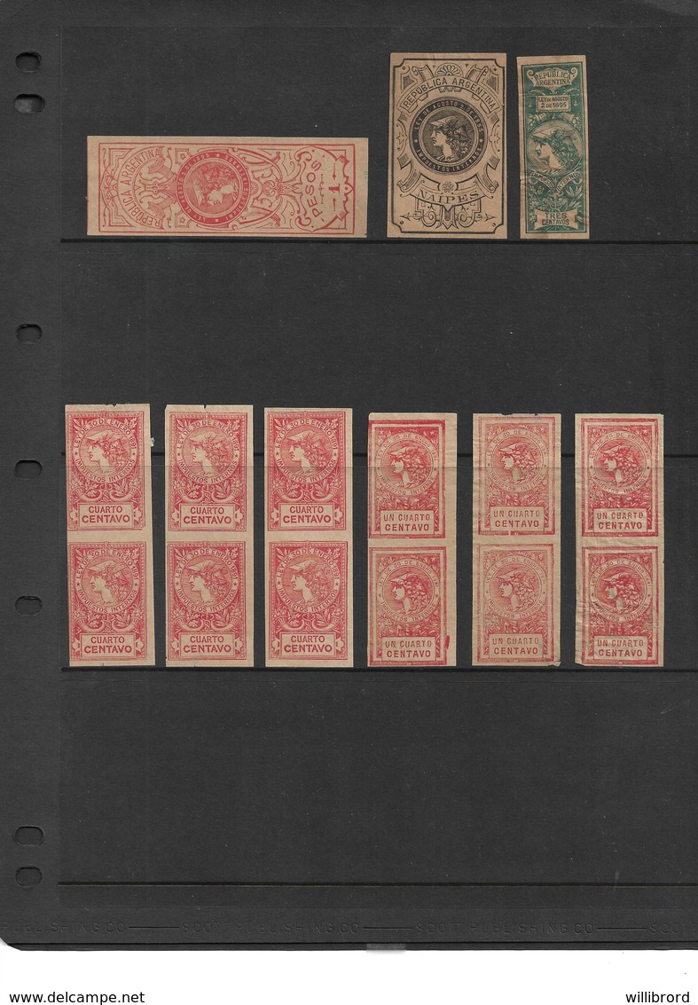 Argentina - 40 Classic Revenue (Fiscal) Stamps - Sonstige & Ohne Zuordnung