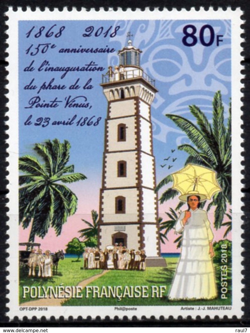 Polynésie Française 2018 - Phare De La Pointe Vénus - 1 Val Neuf // Mnh - Unused Stamps