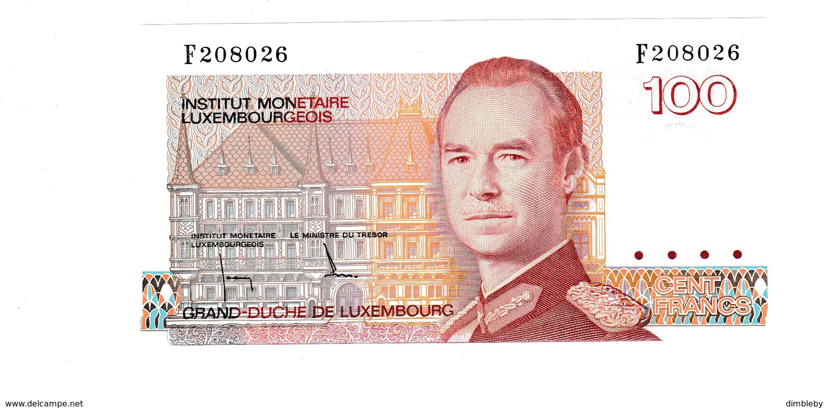 Luxemburg 100 Franc UNZ - Luxembourg