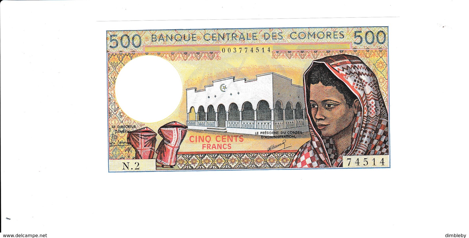 Komoren  500 Franc UNZ - Comores