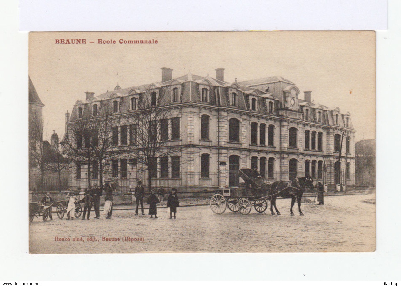 Beaune. Ecole Communale. Calèche. (2780) - Beaune