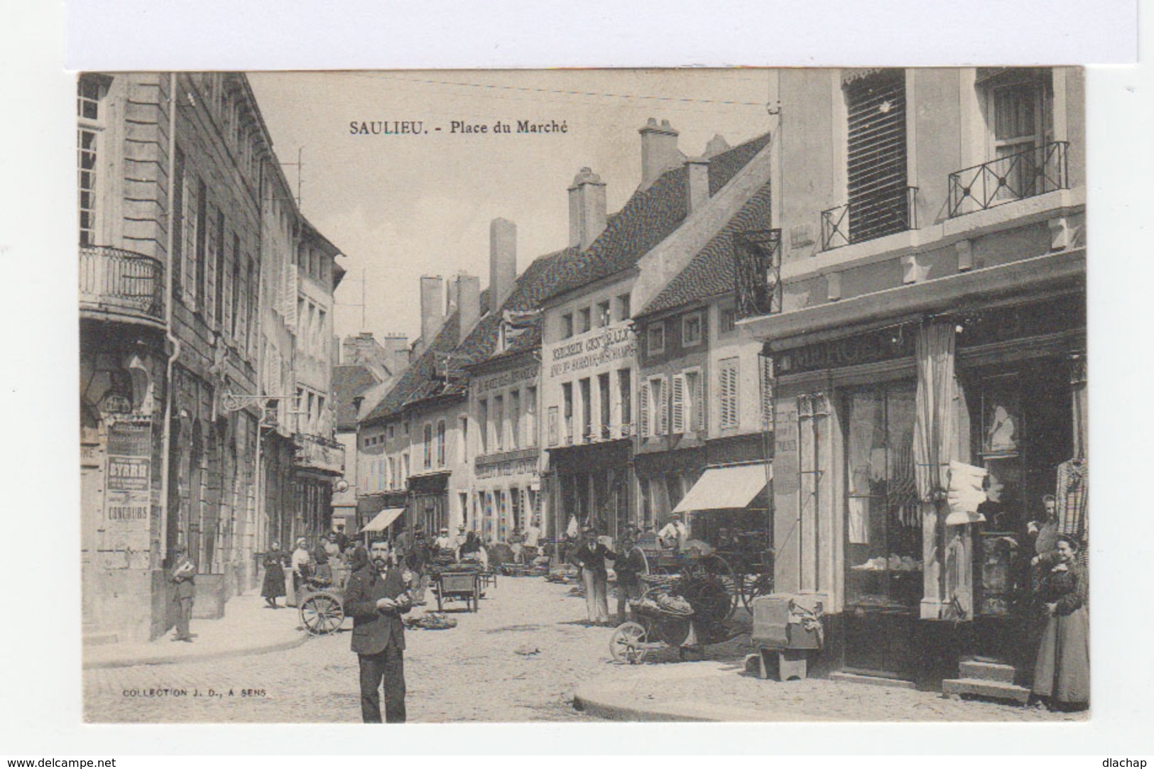 Saulieu. Place Du Marché. Devantures De Magasins, Hôtels. Marché. (2781) - Saulieu