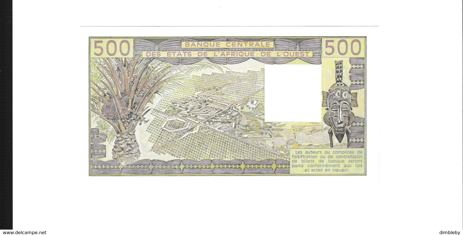 Senegal  500 Francs UNZ - Senegal