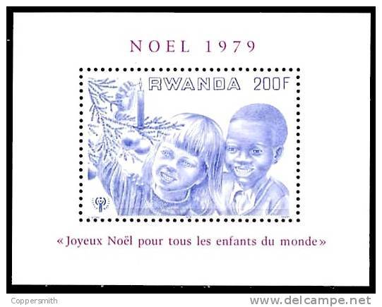 (004) Rwanda  1979 Christmas Sheet / Bf / Bloc Noel / Weihnachten / Kerstmis  ** / Mnh  Michel BL 87 - Nuovi