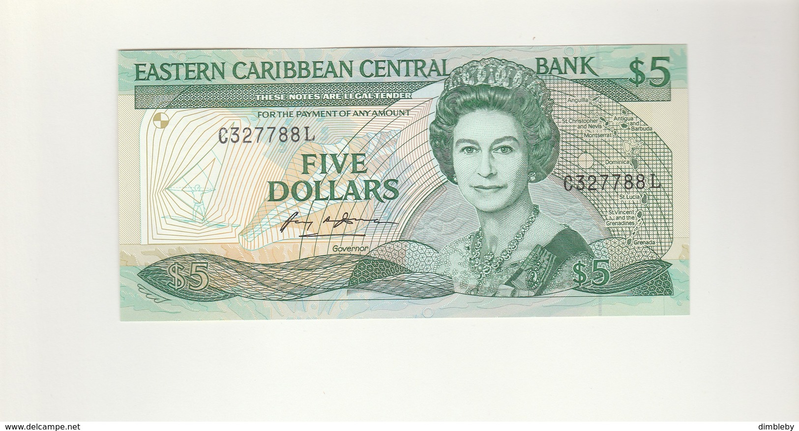 St. Lucia 5 Dollar UNZ - Oostelijke Caraïben