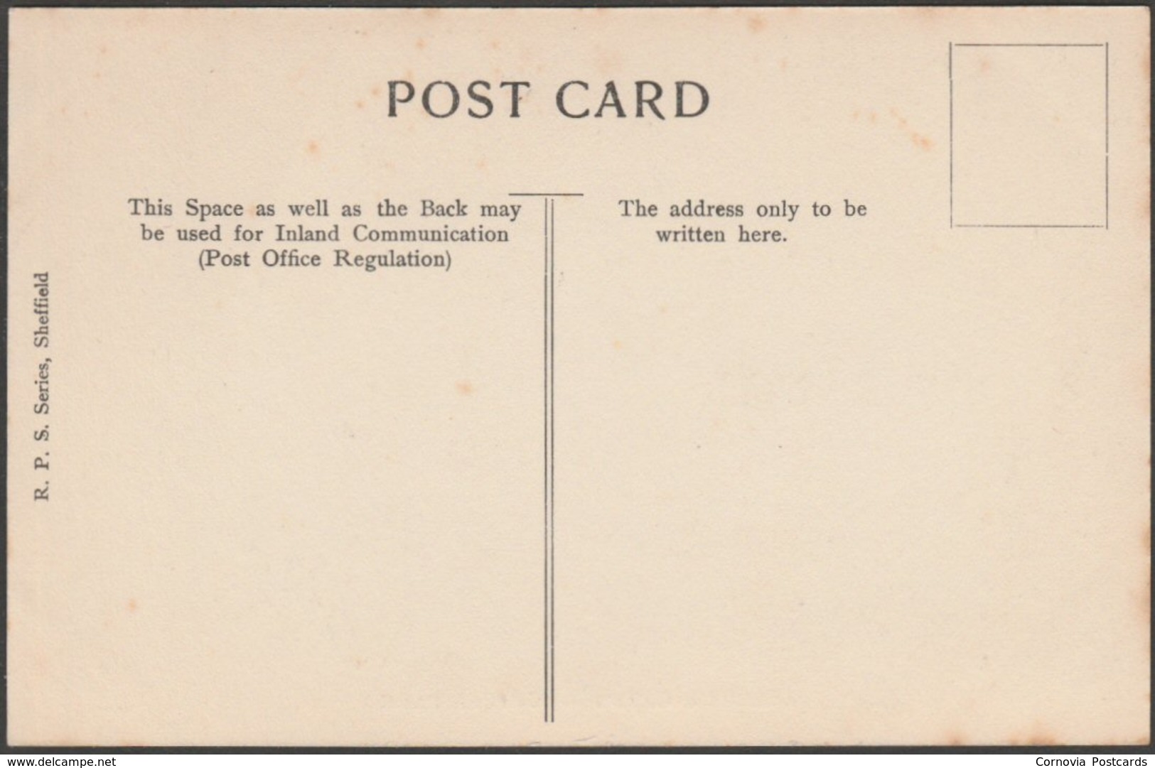 Avenue & Gates, Norfolk Park, Sheffield, Yorkshire, C.1905  - RPS Series Postcard - Sheffield