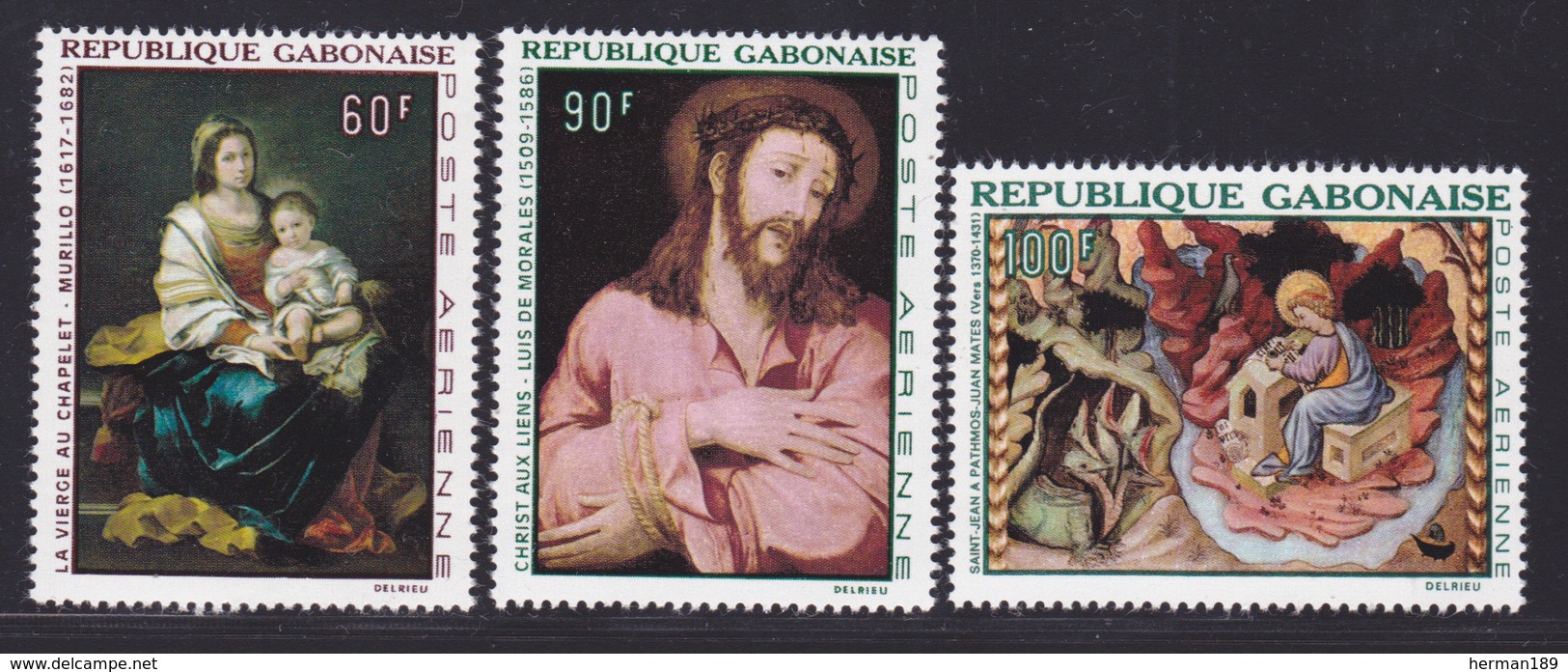 GABON AERIENS N°   66 à 68 ** MNH Neufs Sans Charnière, TB (D7086) Tableaux Religieux - Gabon (1960-...)