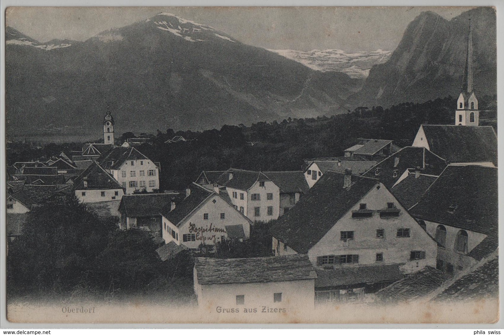 Gruss Aus Zizers - Oberdorf - Photo: Jac. Ittensohn - Zizers