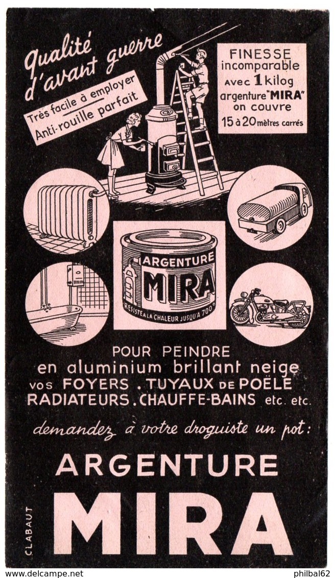 Buvard Argenture Mira Pour Radiateurs, Tuyaux De Poële, Chauffe-bains, Foyers. - Farben & Lacke