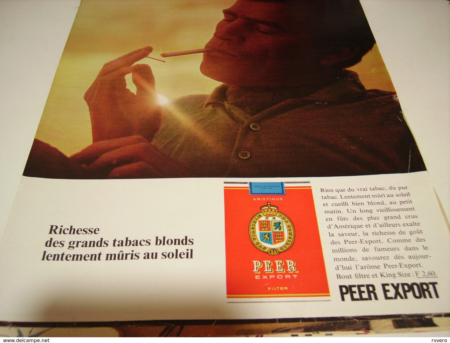 ANCIENNE PUBLICITE  NOUVEL AROME CIGARETTE PEER EXPORT 1964 - Autres & Non Classés