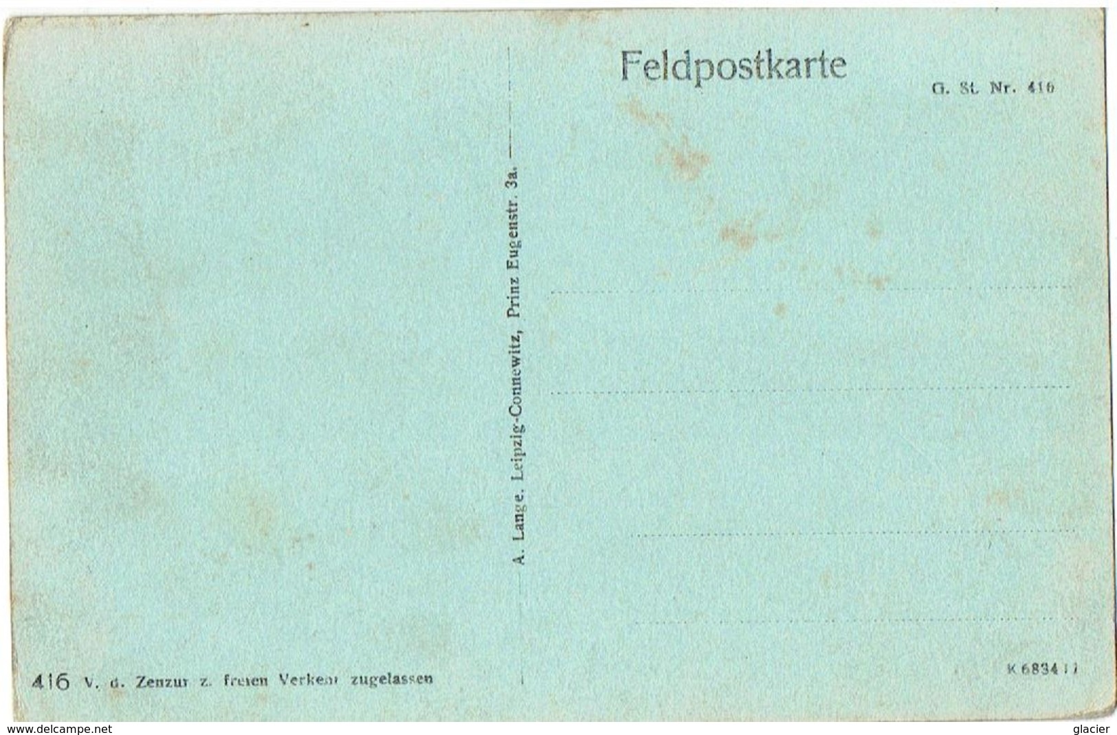 OOSTNIEUWKERKE - Staden - Feldpostkarte - G. St Nr 416 - Staden