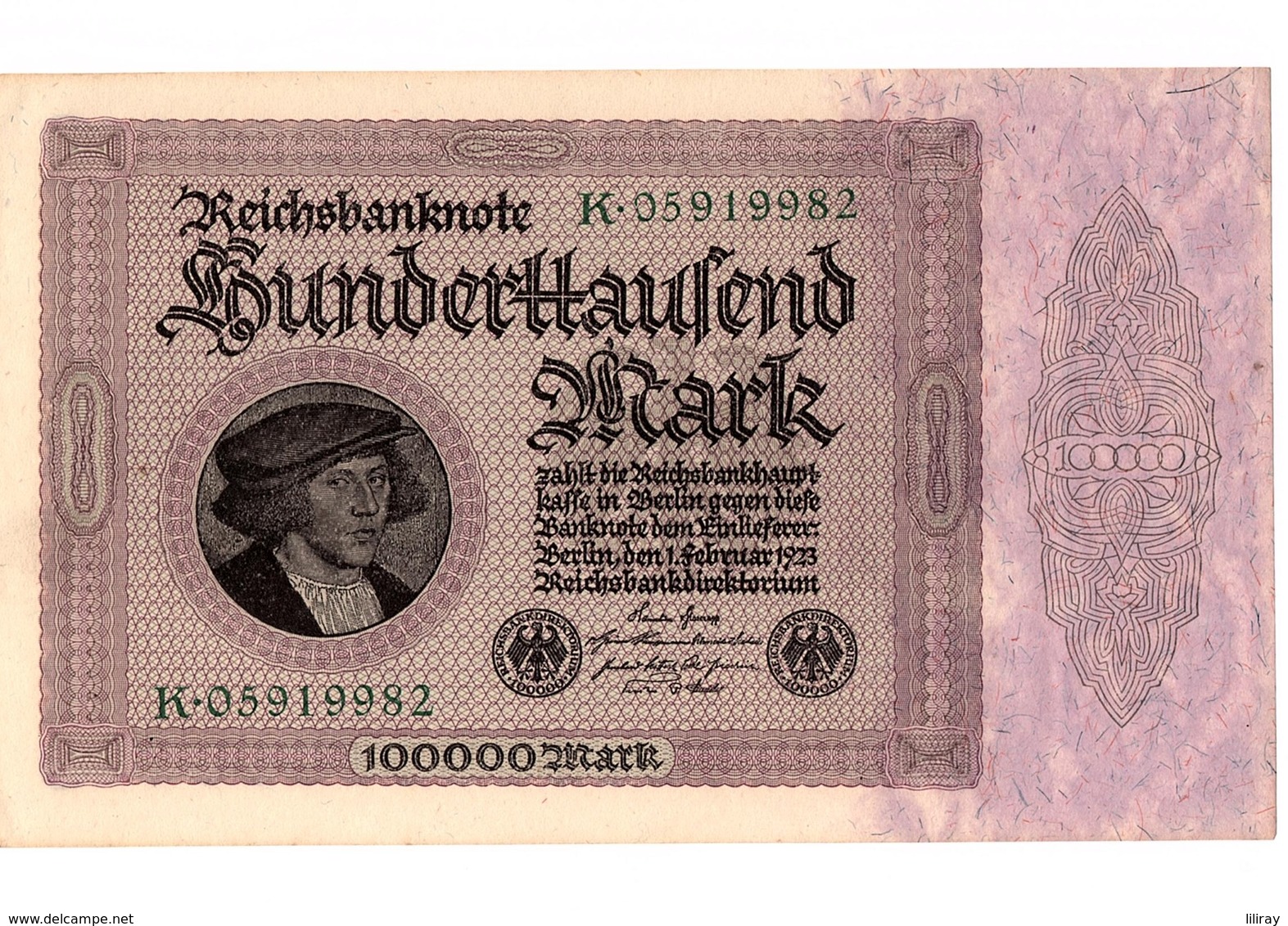 LOT DE 50 BILLETS  ALLEMAND REICHSBANKNOTE - GERMANY - 100000 Mark - 1923 - 100000 Mark