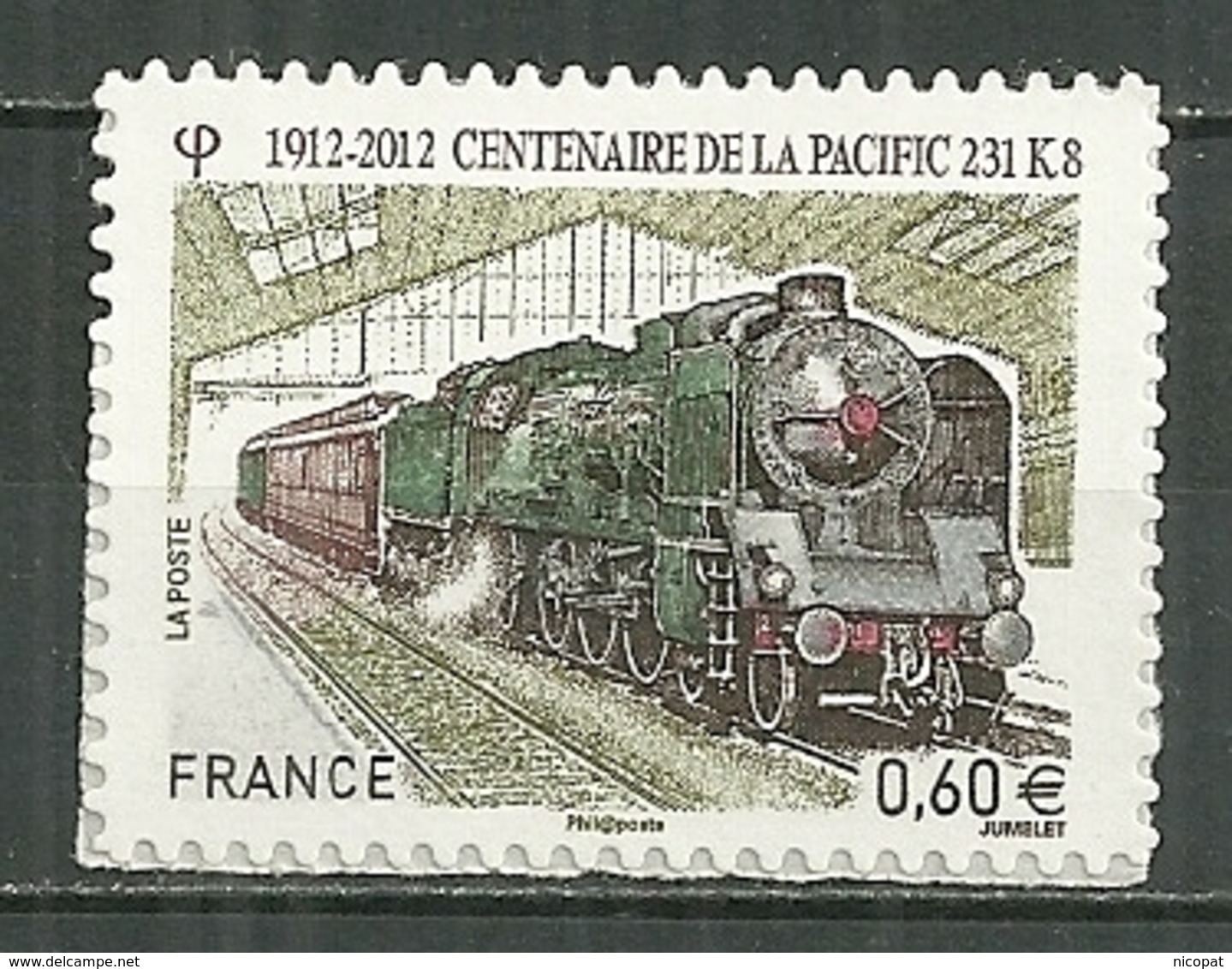 FRANCE MNH ** Adhésif Autocollant  711 (4655) Train Transport Centenaire De La Pacific 231 K 8 Locomotive à Vapeur - Autres & Non Classés