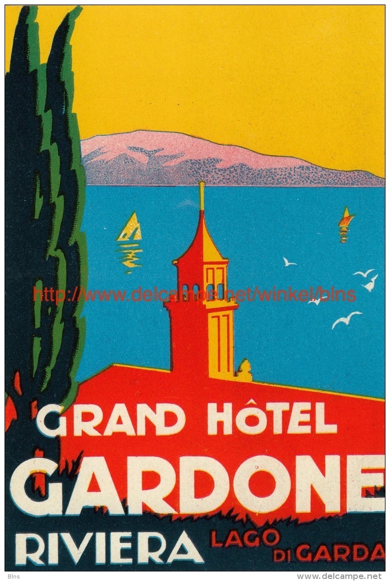 Grand Hotel Gardone Riviera Lago Di Garda - Etiquettes D'hotels