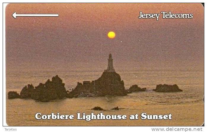JER-31 TARJETA DE JERSEY DE CORBIERE LIGHTHOUSE  (7JERB) - [ 7] Jersey Y Guernsey