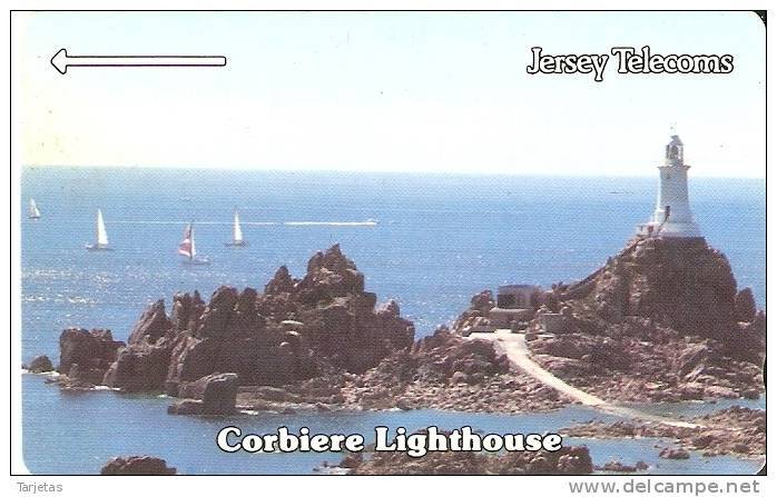 JER-30 TARJETA DE JERSEY DE CORBIERE LIGHTHOUSE  (7JERA) - Jersey E Guernsey