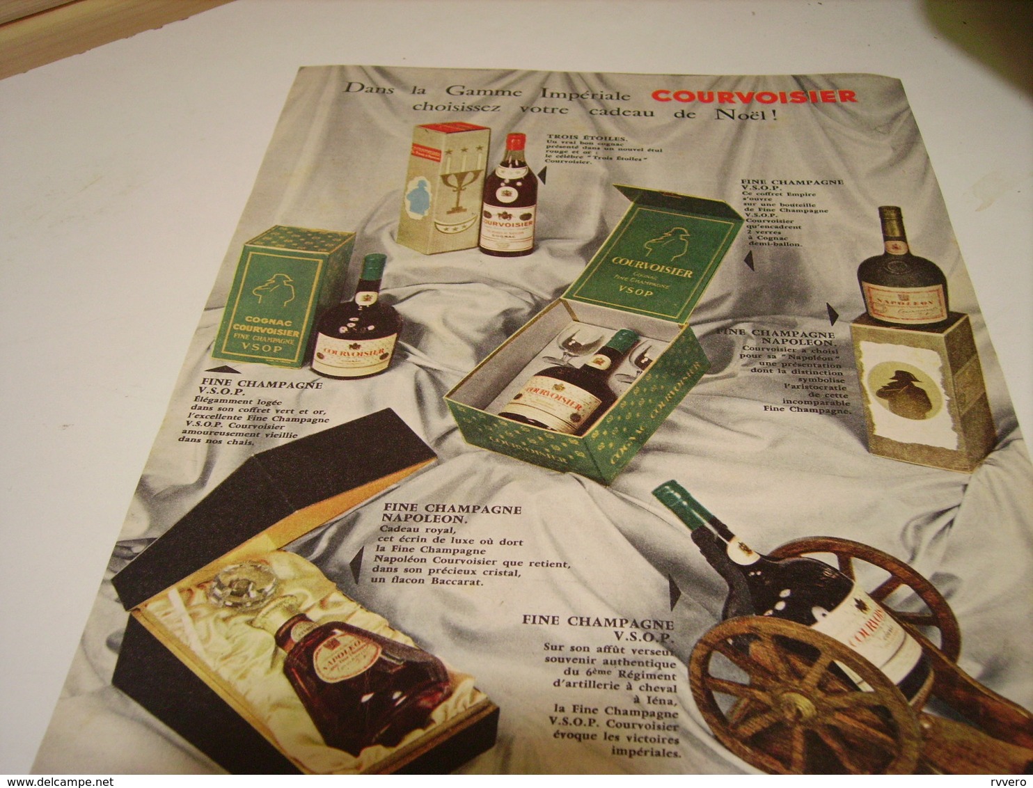 ANCIENNE PUBLICITE COGNAC  COURVOISIER THE BRANDY  1958 - Alcools