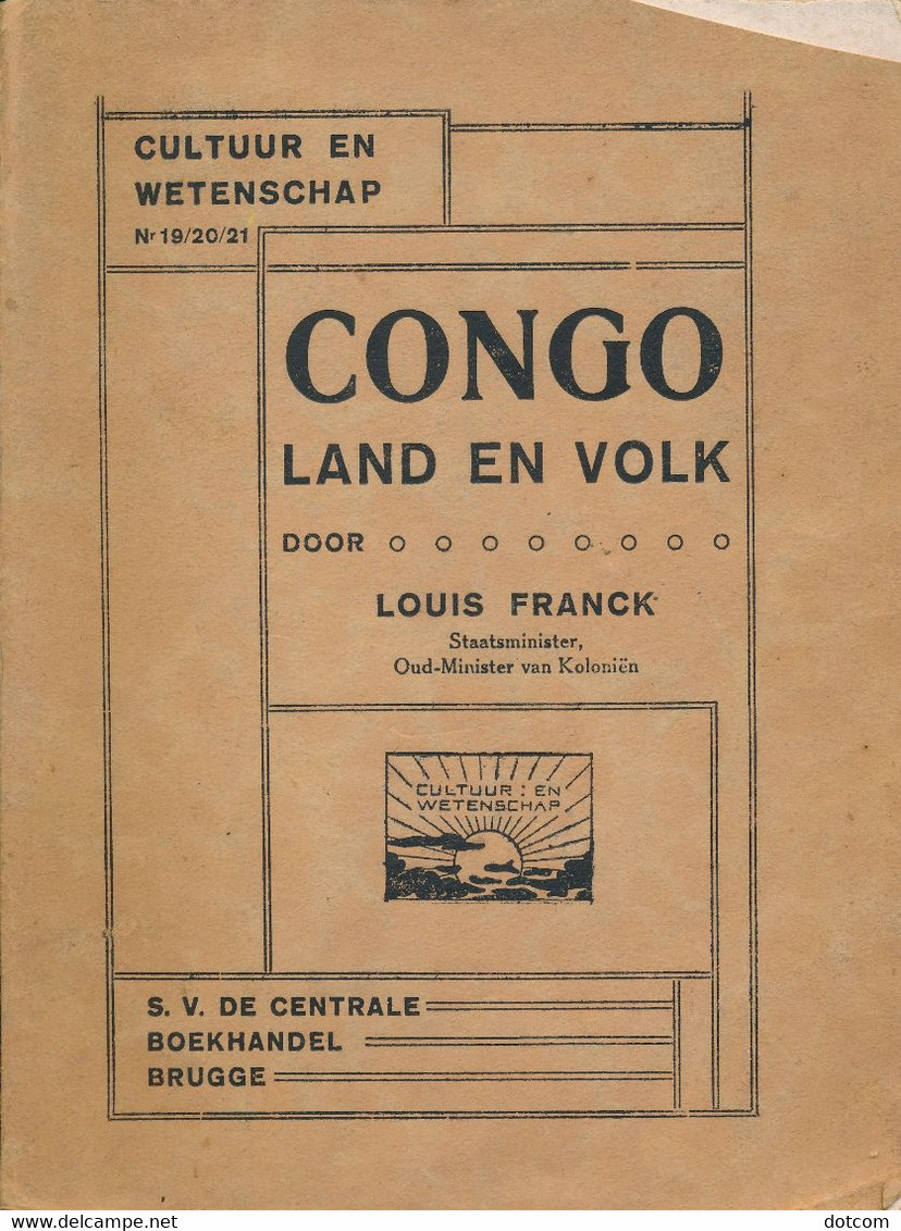 CONGO Land En Volk - Louis Franck 1926 - Antique