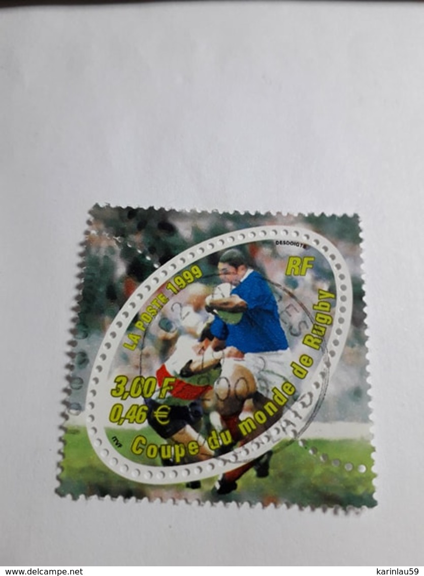 Timbre France 1999 - N° 3280 - Coupe Du Monde De Rugby Oblitéré - Used Stamps