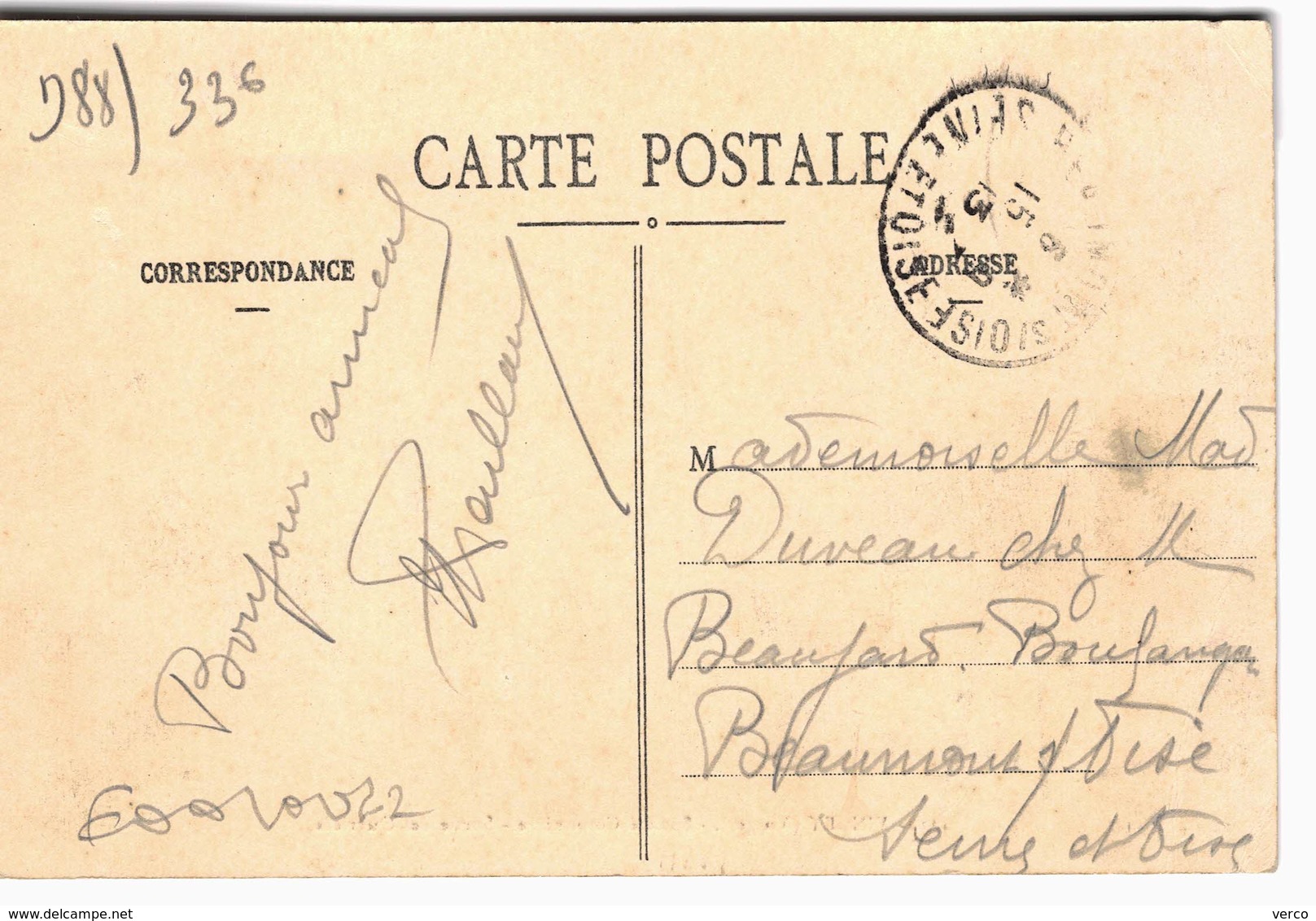 Carte Postale Ancienne De  VINCEY - Vincey