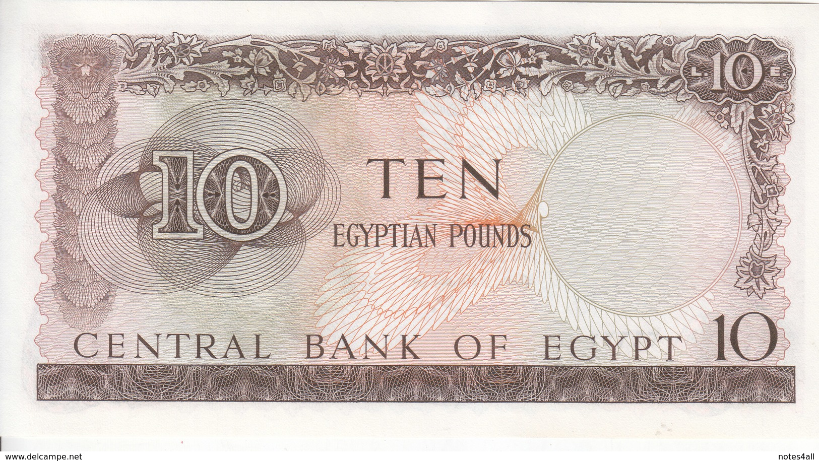 EGYPT 10 EGP 1965 P-41 Sig/ ZENDO UNC */* - Egypt