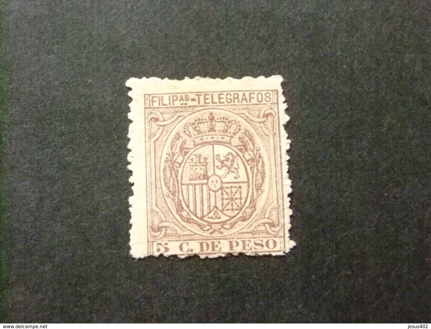 Filipinas Philippines 1896 Escudo De España - Edifil 61 (*)Yvert 71 (*)  Telegrafos - Philippines