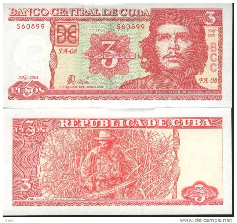 Cuba 3 Pesos 2004 Che Guevarra - Cuba