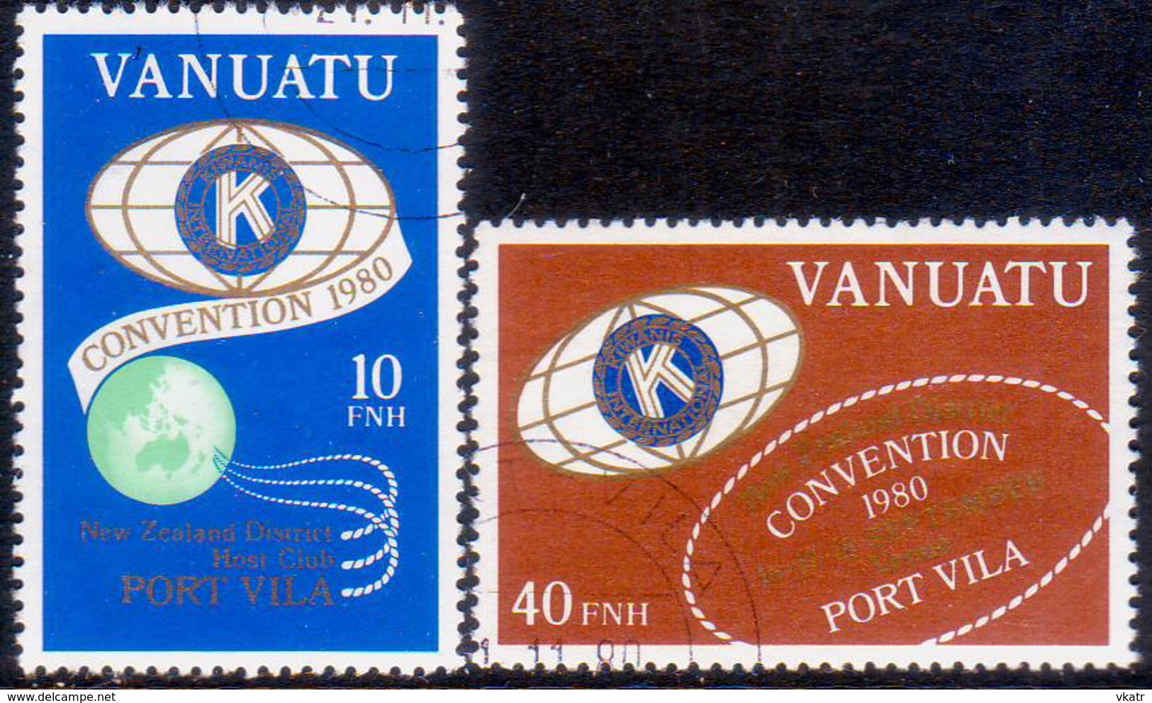 VANUATU 1980 SG #302E-03E Compl.set Used Inscr. In English Kiwanis International - Vanuatu (1980-...)