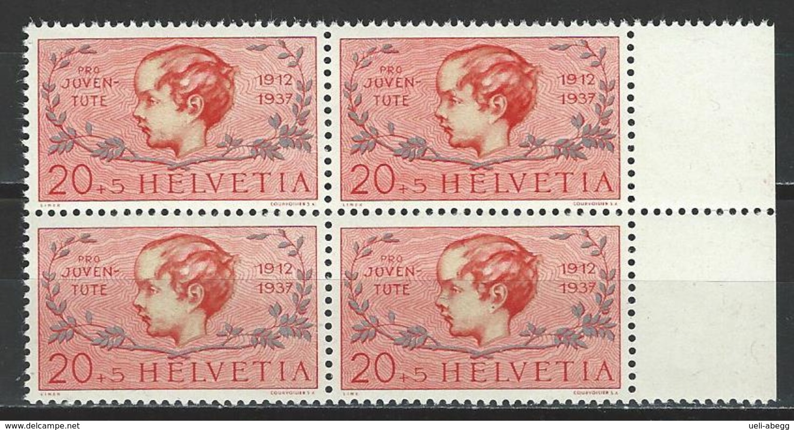 SBK J83, Mi 316 Viererblock ** MNH - Unused Stamps