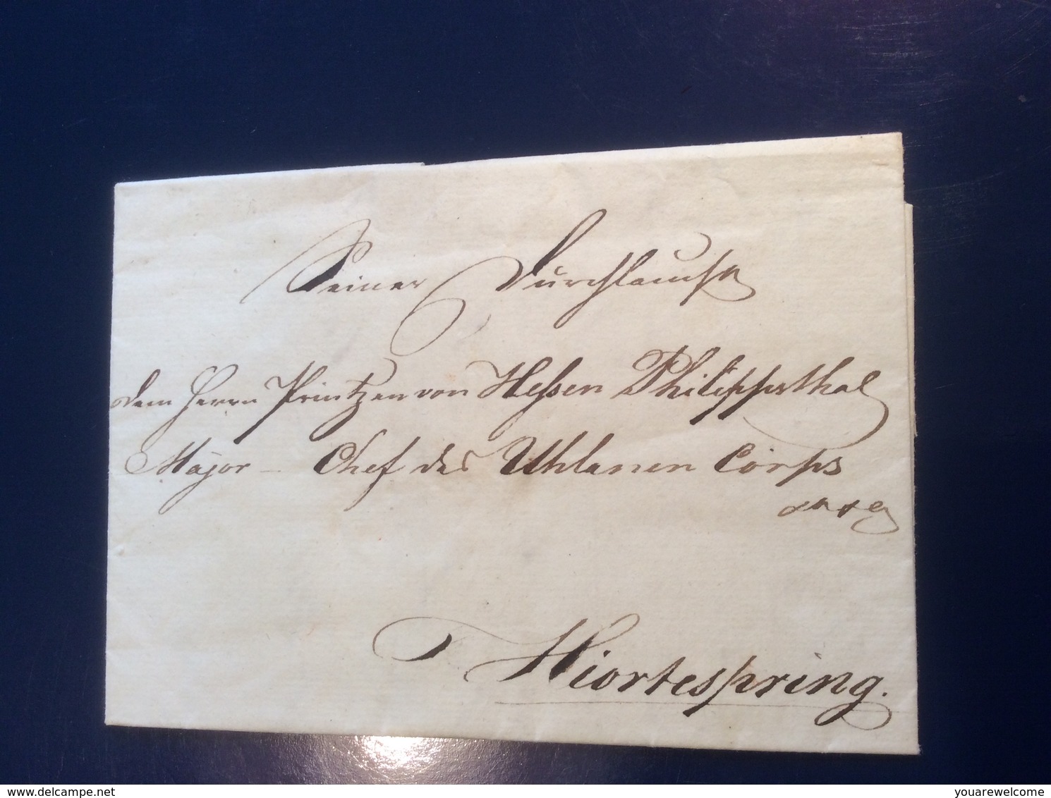 Copenhagen 1811 Letter >PRINCE VON HESSEN PHILIPPSTHAL: Army Hjortespring (cover Danmark Dänemark Brief - ...-1851 Vorphilatelie