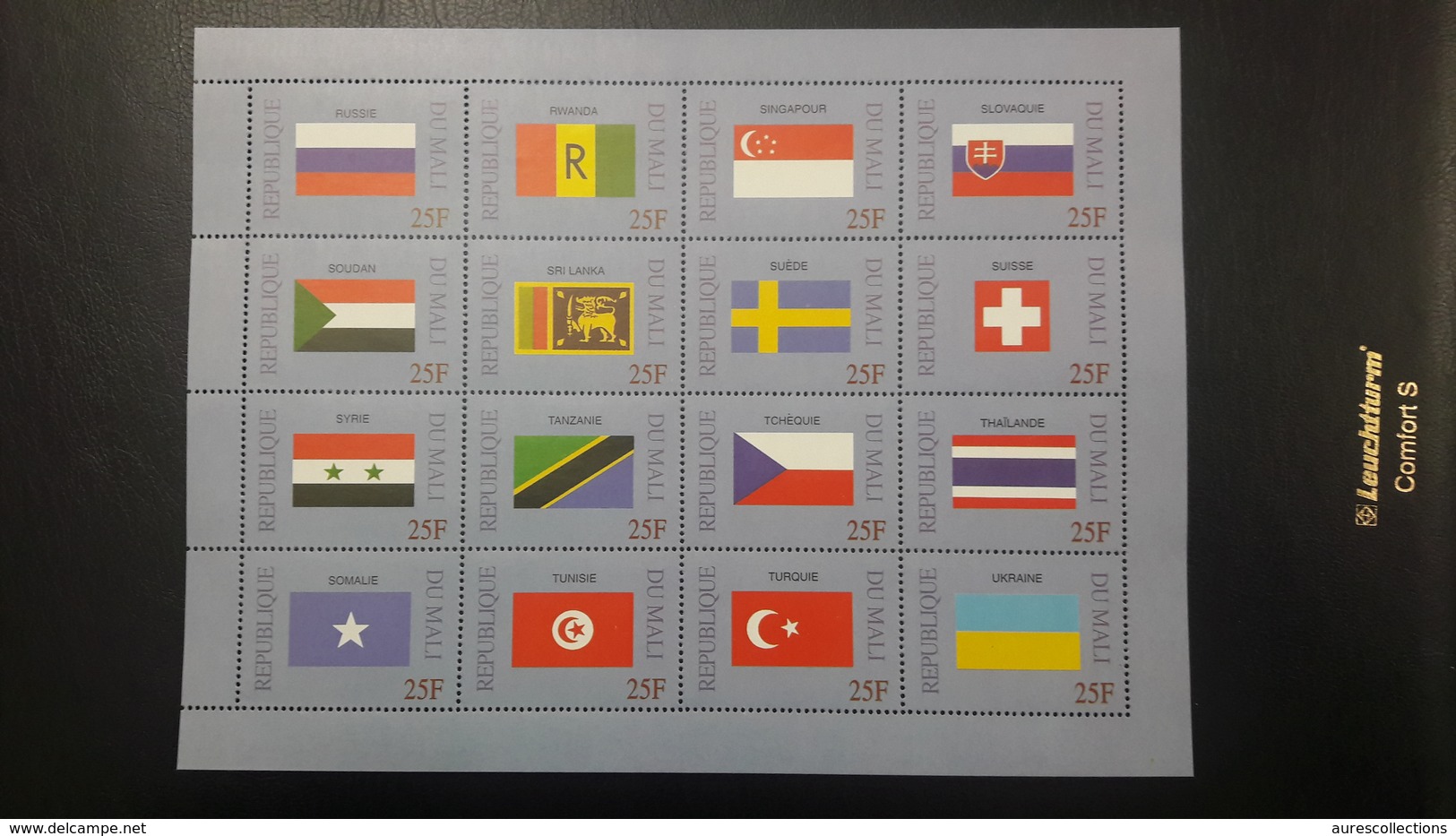 MALI 1999 DRAPEAUX FLAGS FLAG RUSSIA CZECH SINGAPOR SLOVAKIA SWEEDEN SWITZERLAND TUNISIA TURKEY UKRAINE MNH - Mali (1959-...)