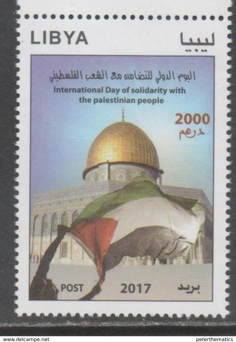 LIBYA, 2017, MNH, INTERNATIONAL DAY OF SOLIDARITY WITH THE PALESTINIAN PEOPLE, FLAGS, 1v - Stamps