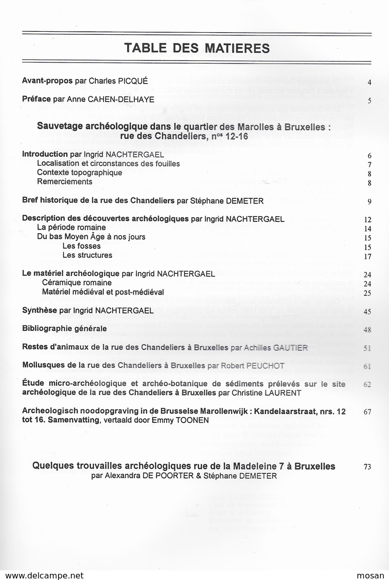 Vie Archéologique. Sauvetage Archéologique Dans Le Quartier Des Marolles à Bruxelles. 1997 - Archeologie